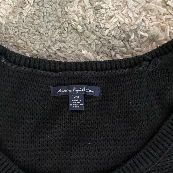 American Eagle womens sweater black flowy - Picture 2 of 3